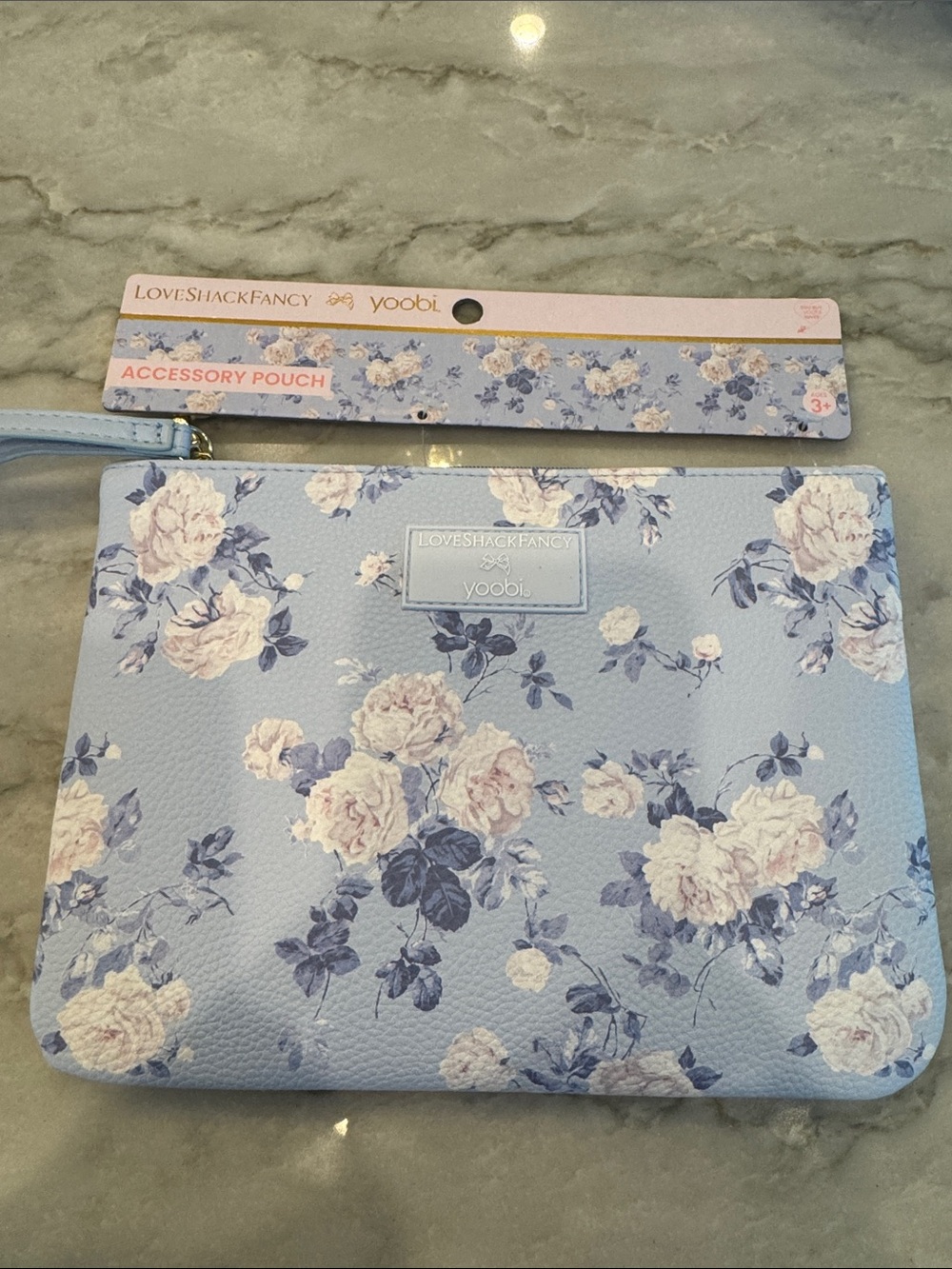 LoveShackFancy Blue Floral Kids Accessory Pouch